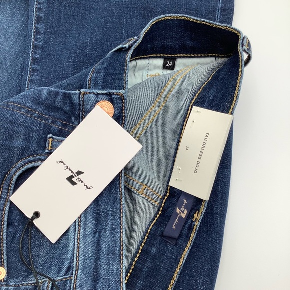 7 For All Mankind Jeans 24X32.5 Dojo Tailorless Cambridge NWT - Picture 4 of 6